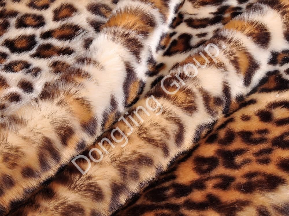 DP1099-Miprint Impressão de leopardo de duas cores faux fur fabric