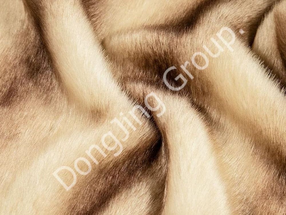 8HP0522-Vison impresso bege faux fur fabric