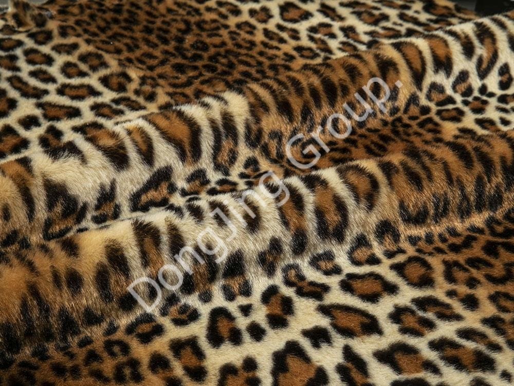 8KY0017-Estampa de leopardo indiano bege faux fur fabric