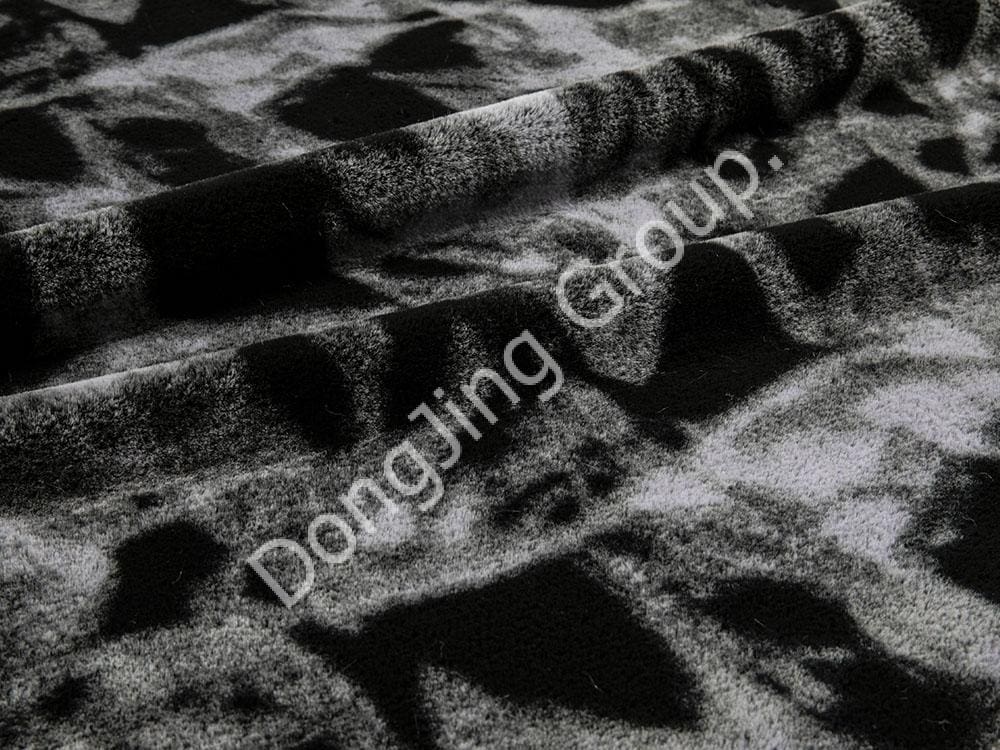 9KT0241-Rolo de desenho preto faux fur fabric