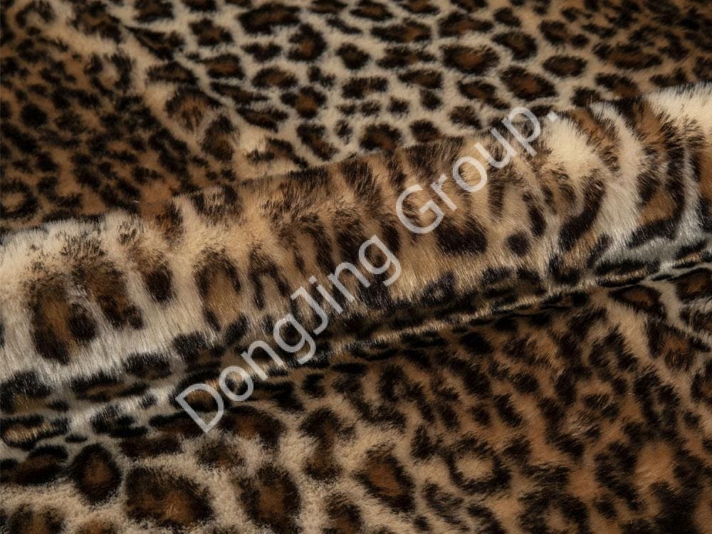 9P2009-Conjunto duplo de estampa de arroz com estampa de leopardo faux fur fabric