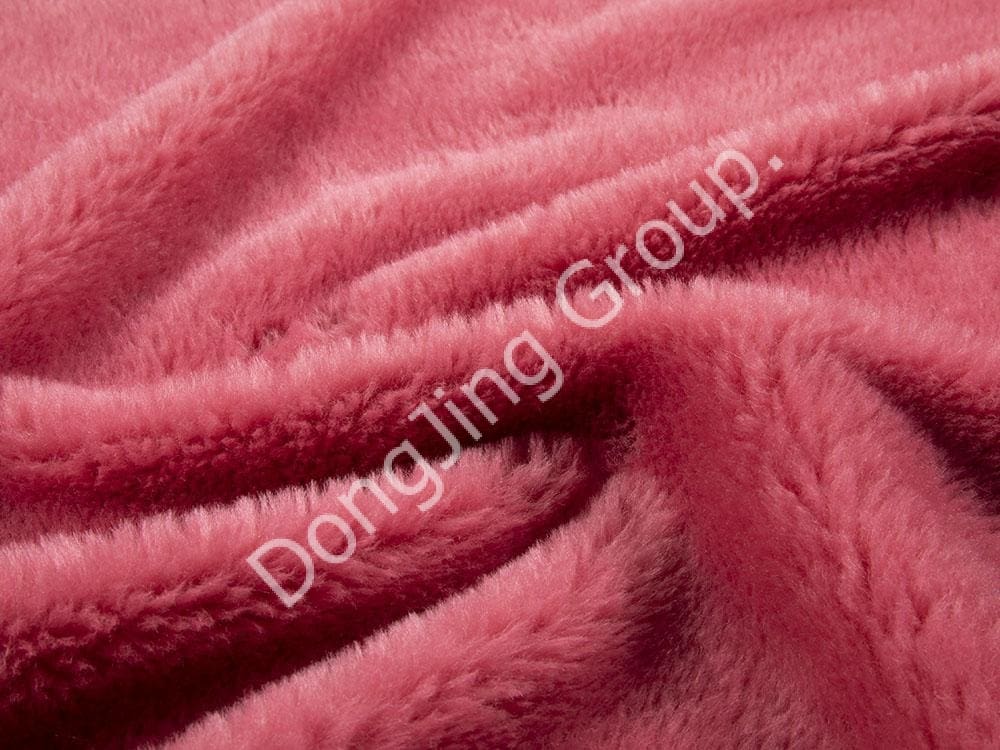 9P2629-Pêlo de cordeiro ruivo rosa faux fur fabric