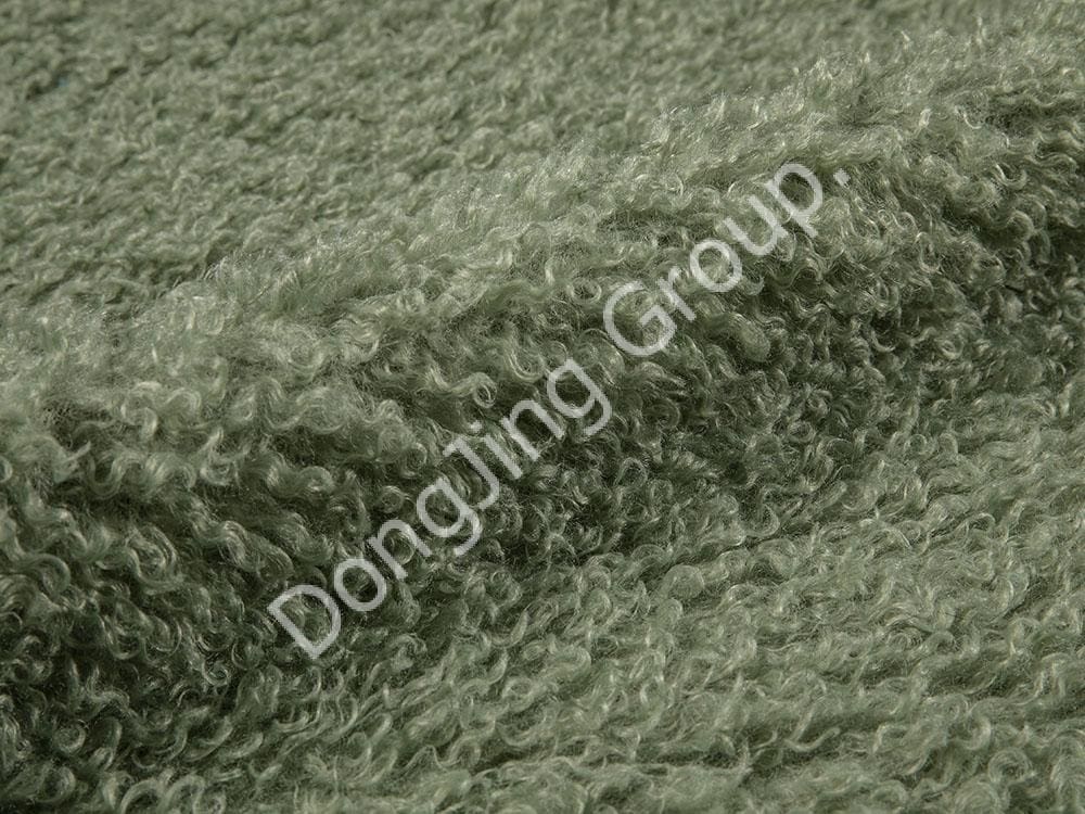 9T0404-Pêlo de Cordeiro de Cashmere Tibetano Verde faux fur fabric