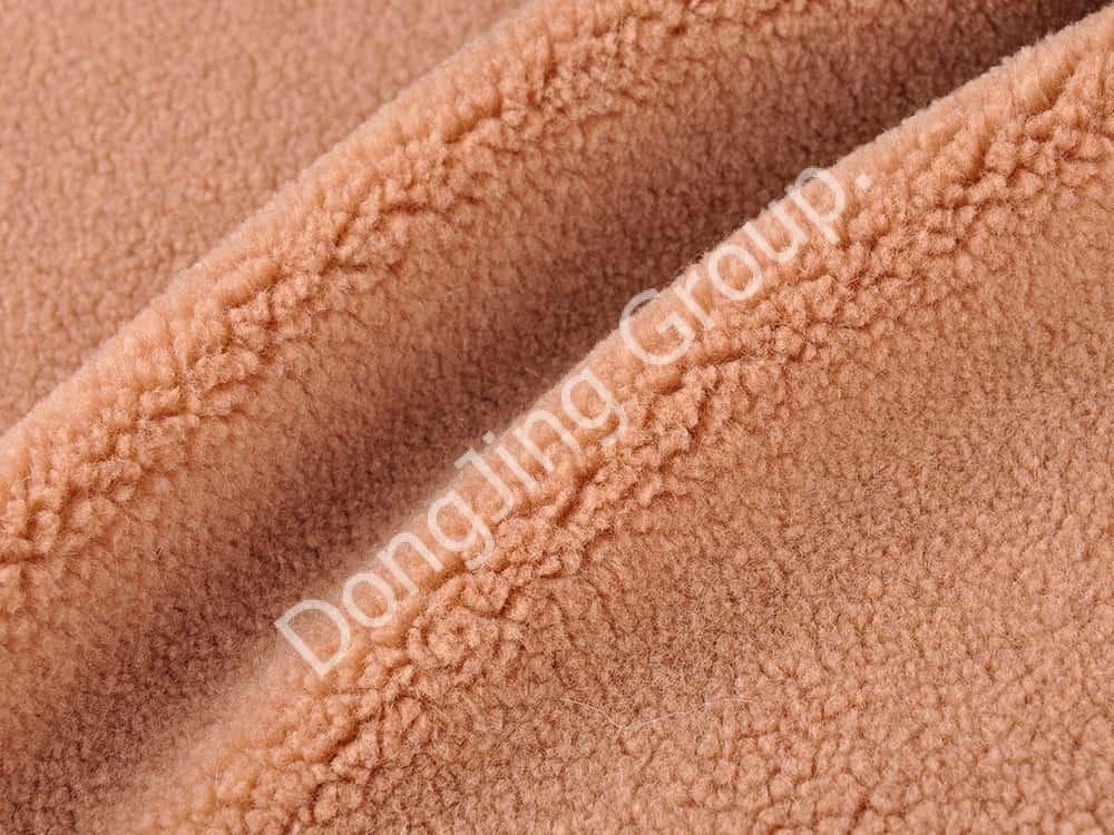 DP0665-Khaki Merino faux fur fabric