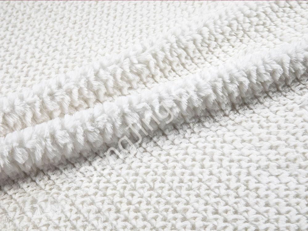 X9T2365-Pêlo de coelho branco no vapor faux fur fabric