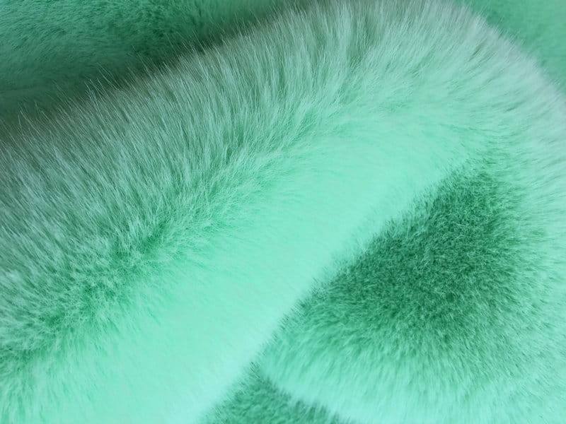 XD0003-Cardamomo Green Gold Fox faux fur fabric