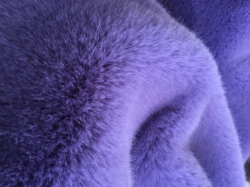 XD0014-Raposa Dourada Violeta faux fur fabric